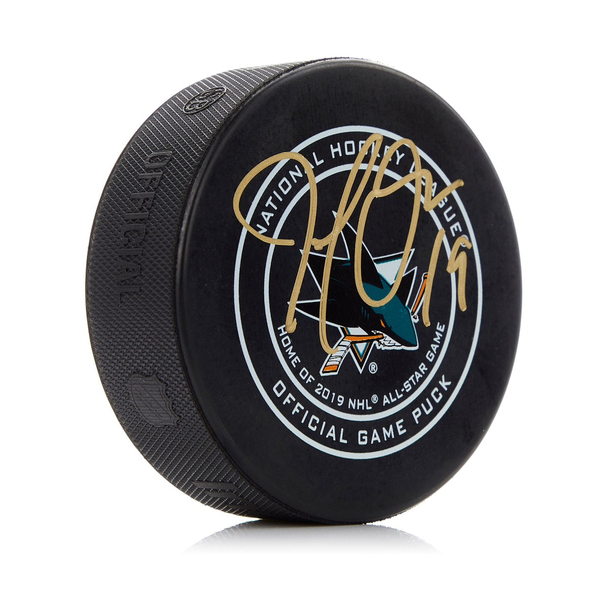 Joe Thornton San Jose Sharks Signed All-Star Season Official Game Puck product image 1, provided for visual reference and