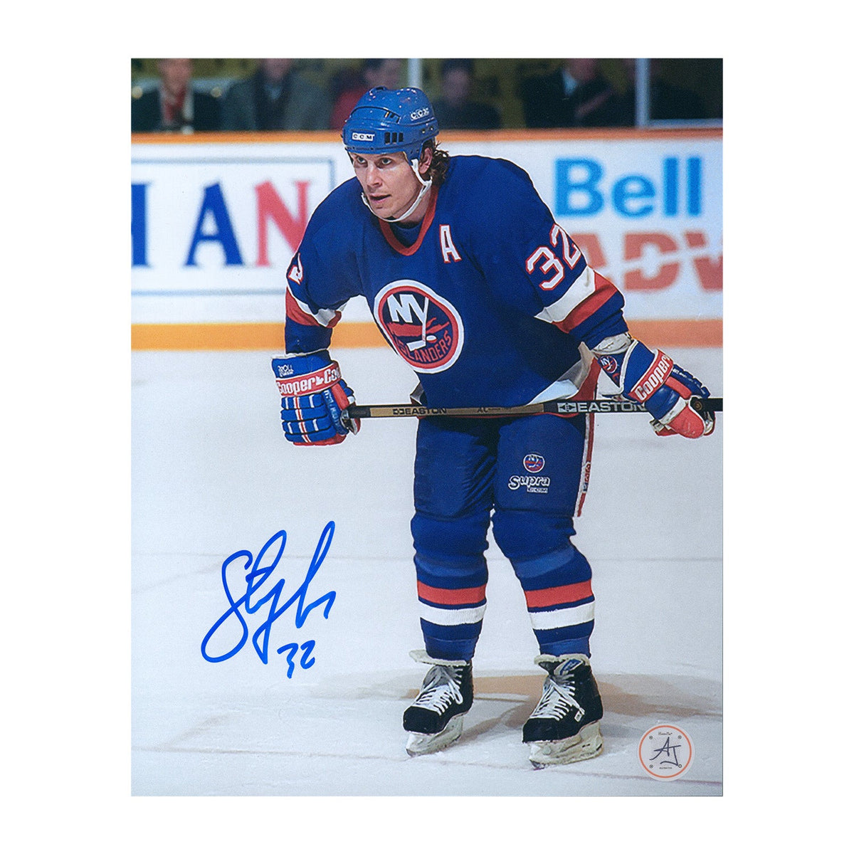 Steve Thomas Autographed New York Islanders Game Action 8x10 Photo product image 1, provided for visual reference and