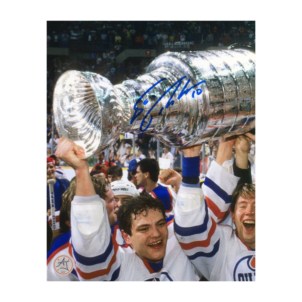 Esa Tikkanen Signed Edmonton Oilers 1987 Stanley Cup 8x10 Photo product image 1, provided for visual reference and product