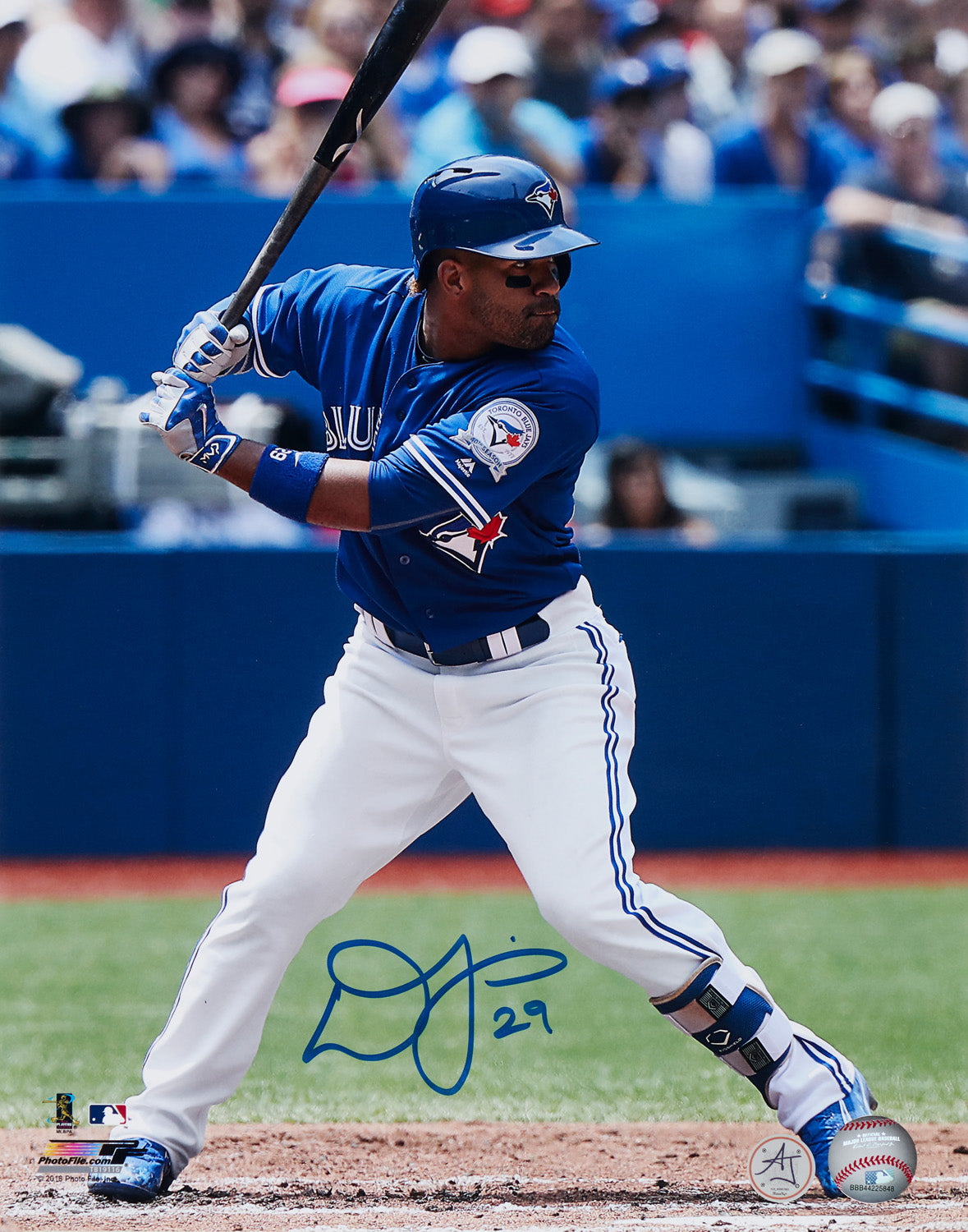 Devon Travis Signed Toronto Blue Jays Batting 11x14 Photo product image 1, provided for visual reference and product detail