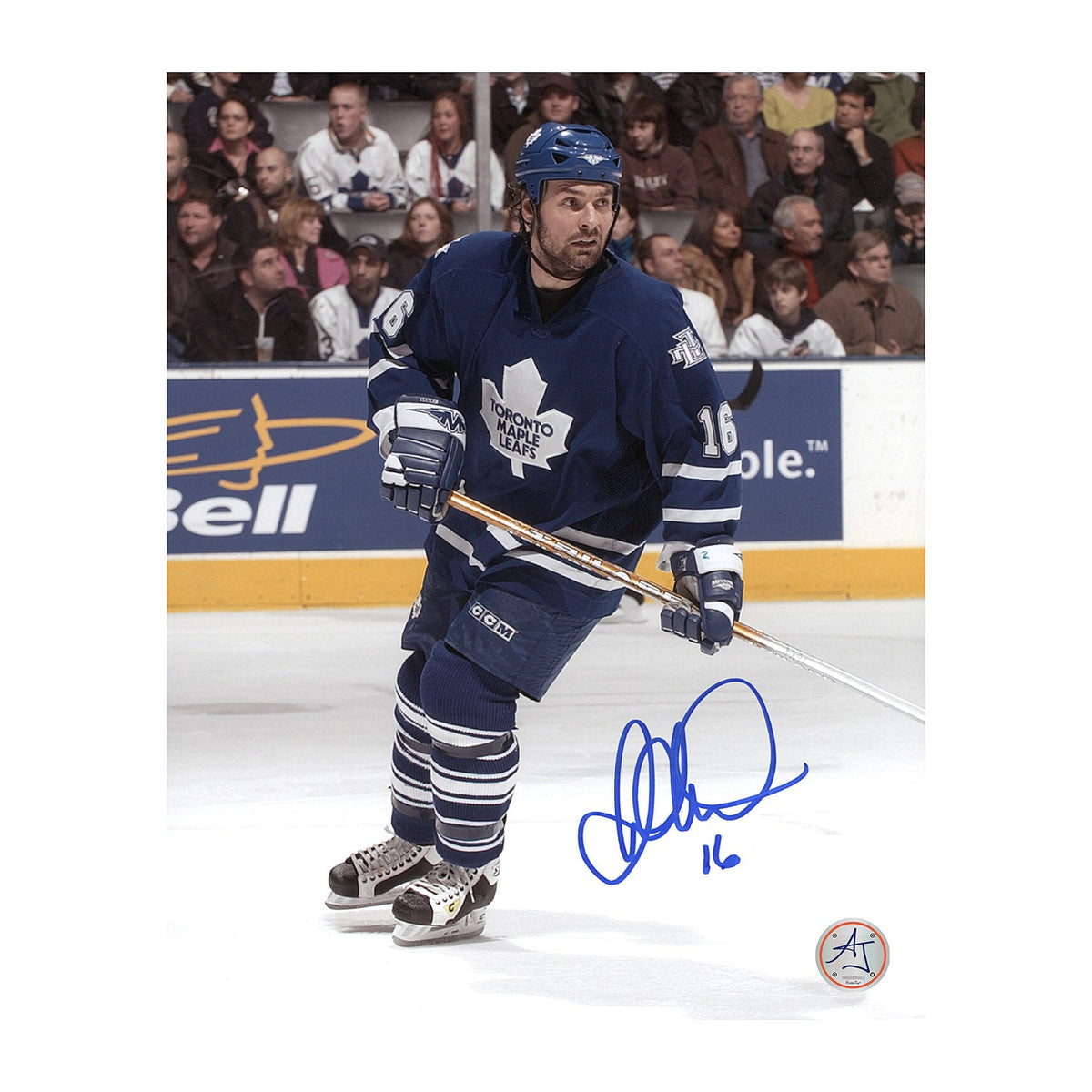 Darcy Tucker Autographed Toronto Maple Leafs Action 8x10 Photo product image 1, provided for visual reference and product