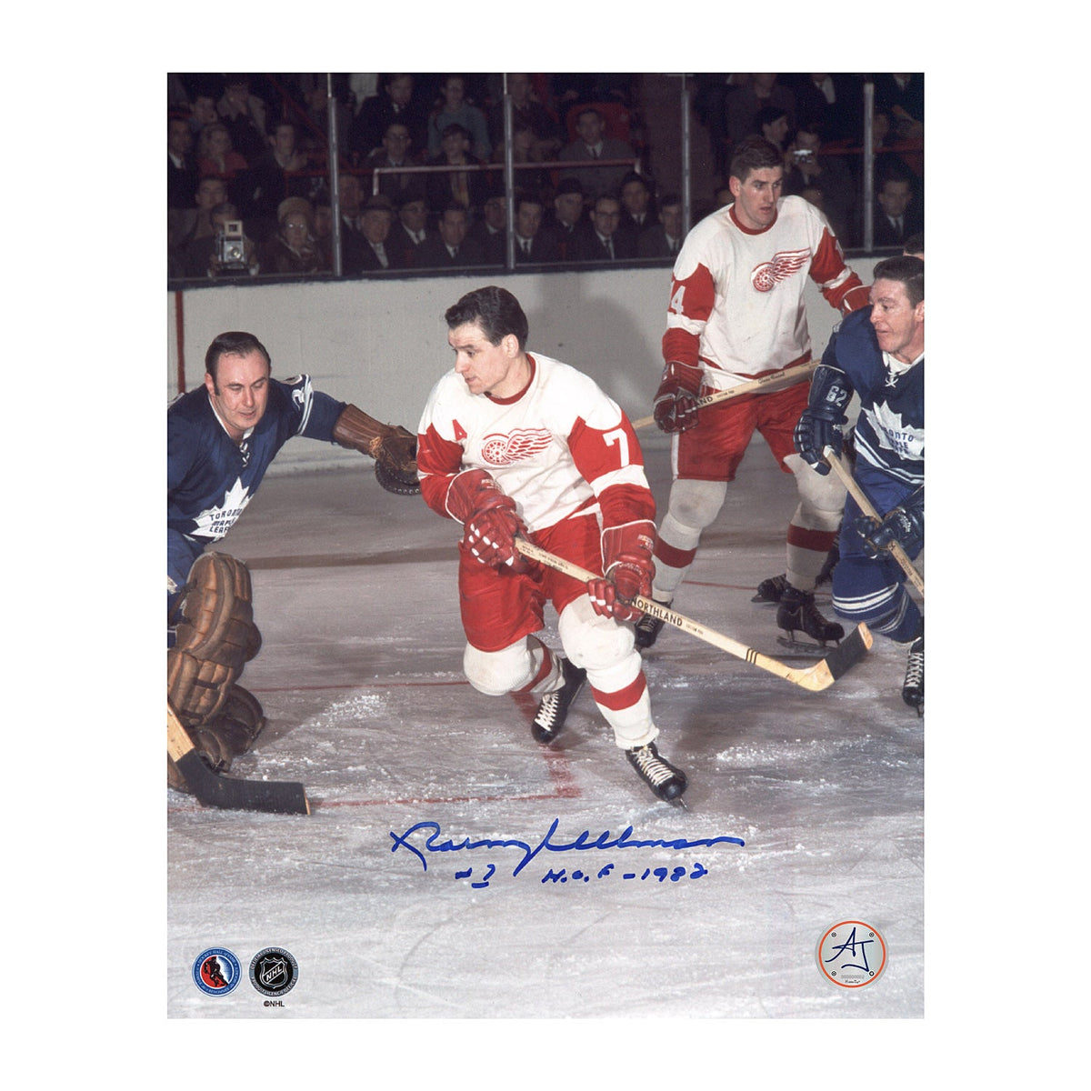 Norm Ullman Autographed Detroit Red Wings Attack Zone 8x10 Photo product image 1, provided for visual reference and product