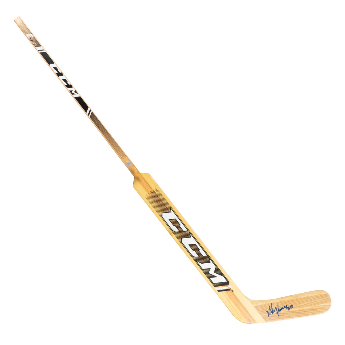 Mike Vernon Autographed CCM Natural Wood Goalie Stick product image 1, provided for visual reference and product detail