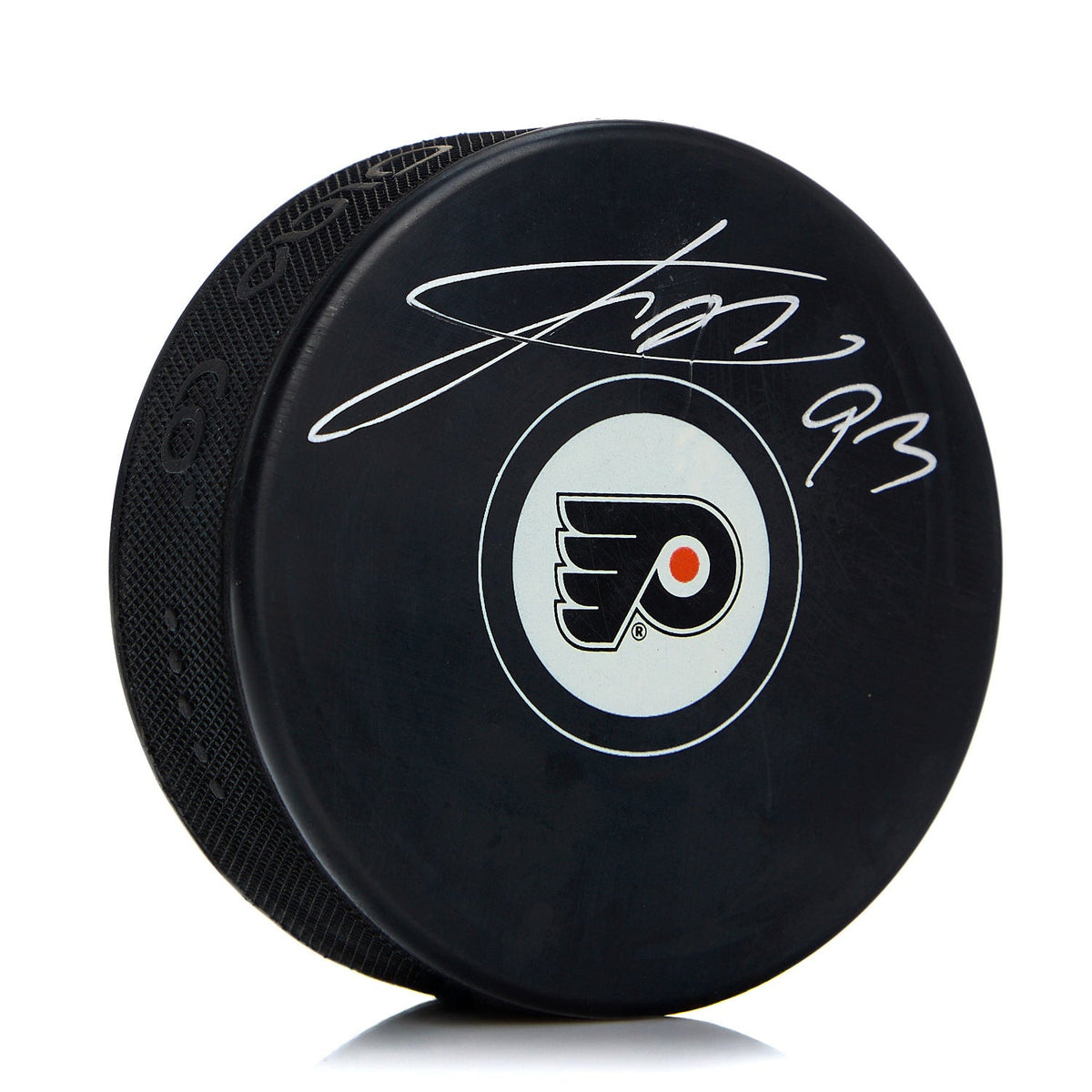 Jakub Voracek Philadelphia Flyers Autographed Hockey Puck product image 1, provided for visual reference and product detail