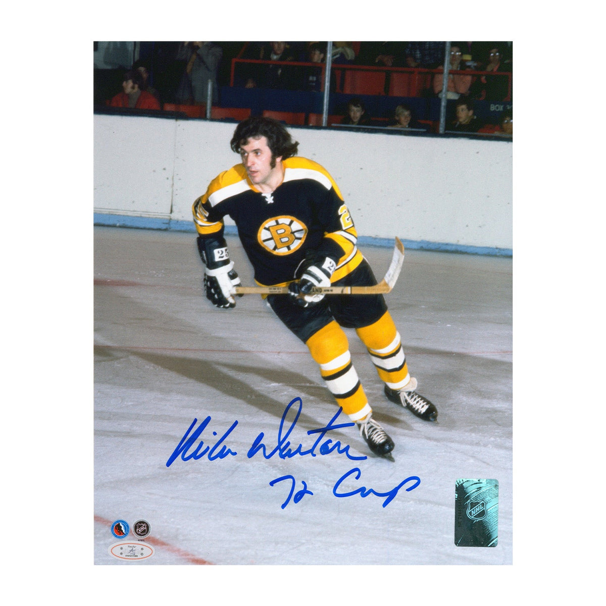 Mike Walton Autographed Boston Bruins Classic Hockey 8x10 Photo product image 1, provided for visual reference and product