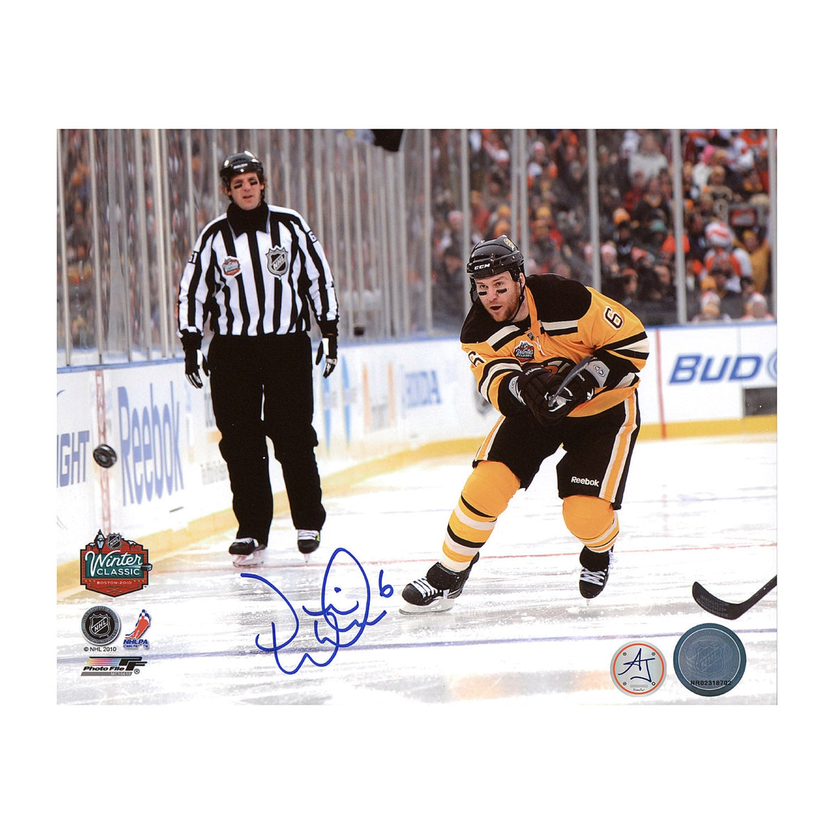 Dennis Wideman Signed Boston Bruins Winter Classic 8x10 Photo product image 1, provided for visual reference and product