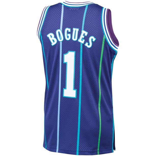 Charlotte Hornets Muggsy Bogues Mitchell & Ness Purple 1994-95 Hardwood Classics Swingman Jersey product image 3, provided