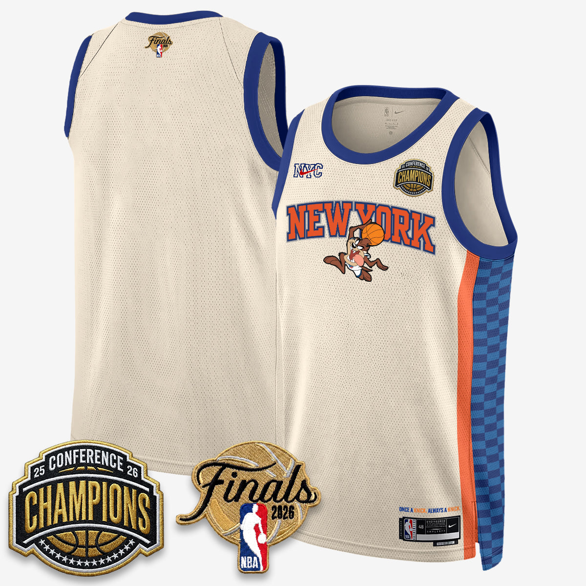 NYK 2026 NBA Eastern Conference Champions x Looney Tunes Vapor Jersey V2- Stitched product image 54, provided for visual