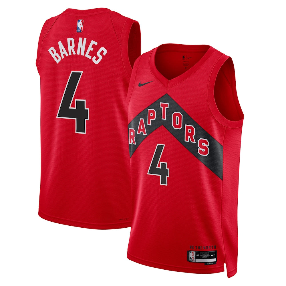 Toronto Raptors Icon Edition Swingman Jersey Red Scottie Barnes Unisex | RTJ13161 product image 1, provided for visual