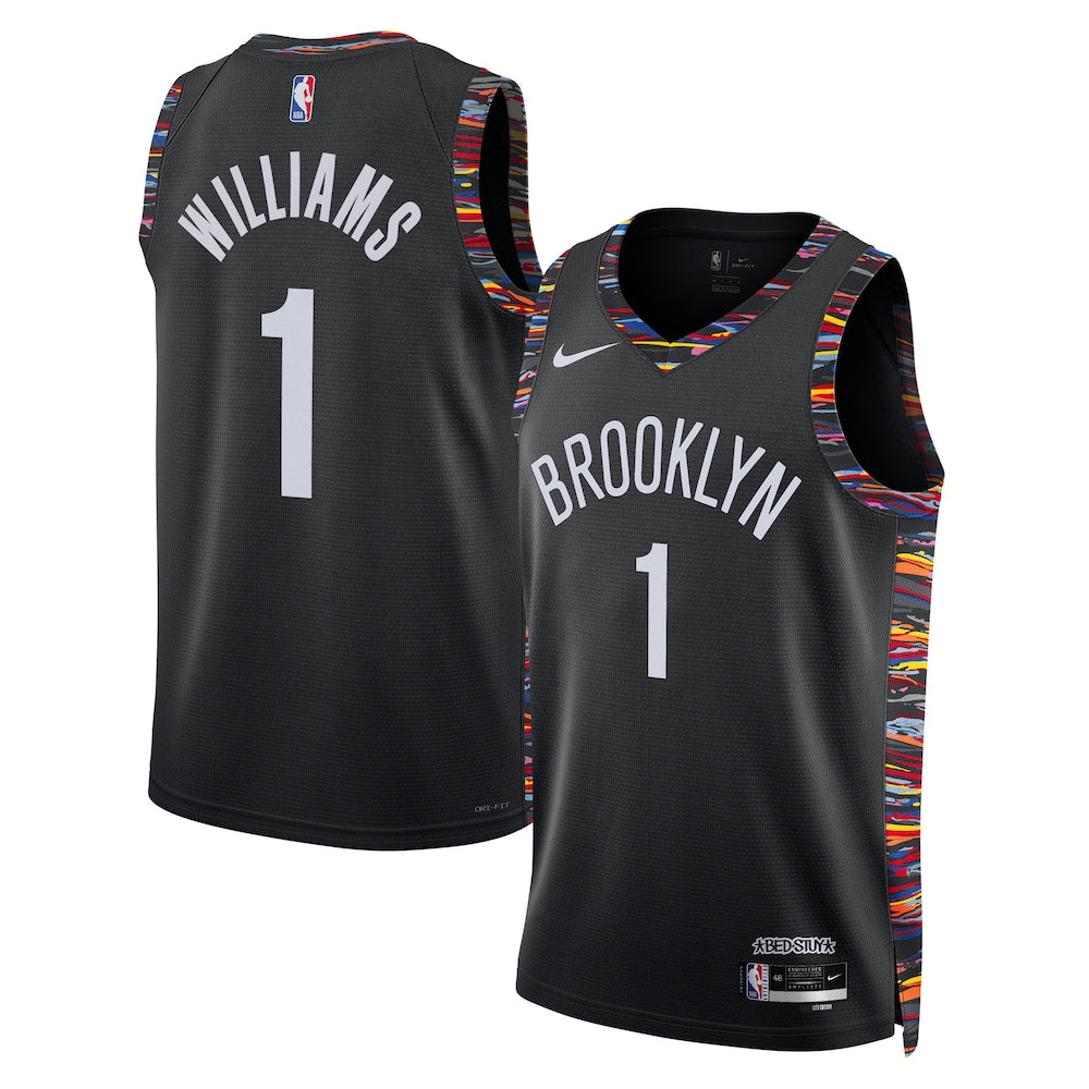 Brooklyn Nets 202526 City Edition Swingman Jersey Black Ziaire Williams Unisex | RTJ13153 product image 1, provided for