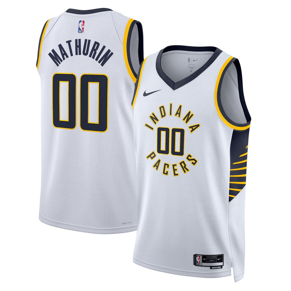Indiana Pacers Association Edition Swingman Jersey White Bennedict Mathurin Unisex | Stitched Jersey RTJS 12091 product