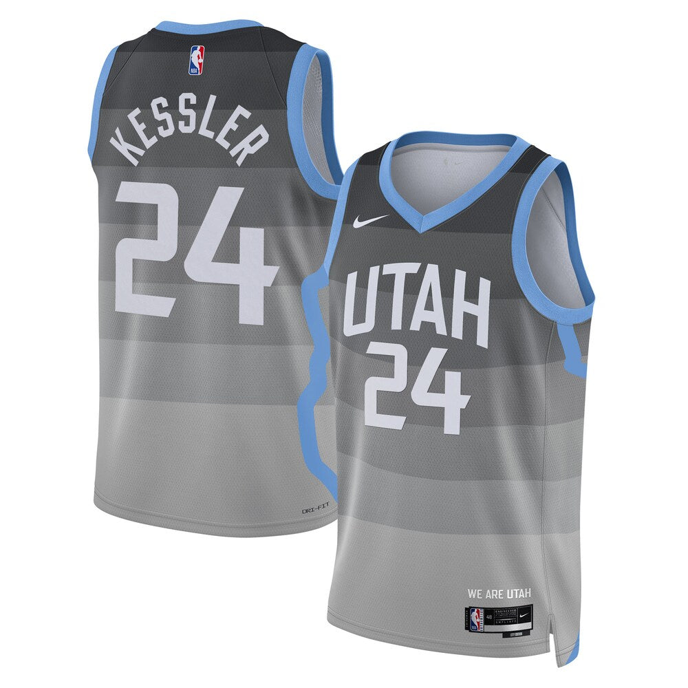 Utah Jazz 2025-26 City Edition Swingman Jersey Gray Walker Kessler Unisex | Stitched Jersey RTJS 12069 product image 1,
