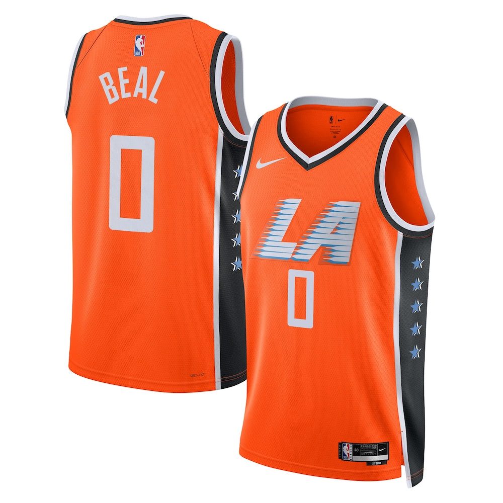 La Clippers 2025-26 City Edition Swingman Jersey Orange Bradley Beal Unisex | Stitched Jersey RTJS 12072 product image 1,