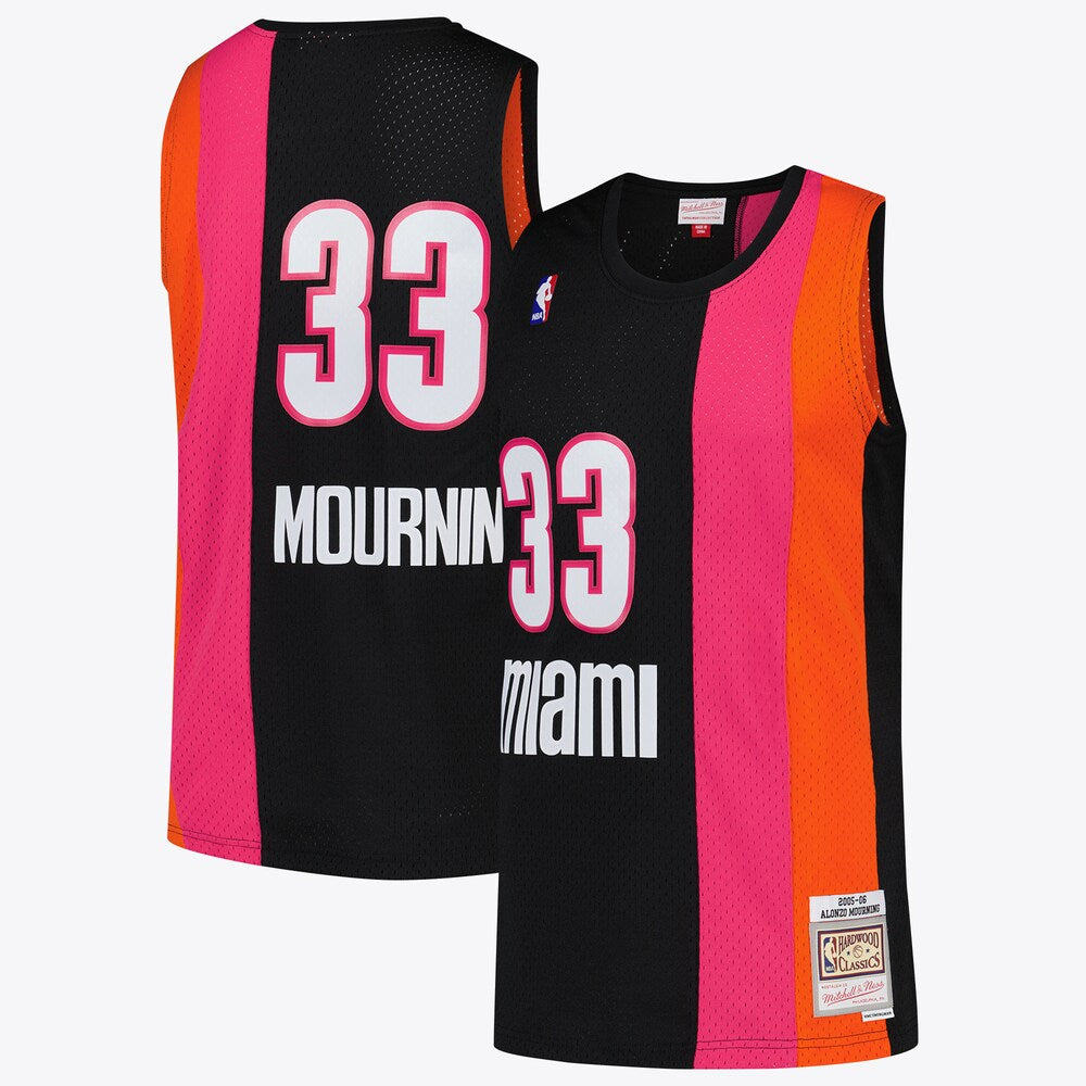 Miami Heat Nba Alonzo Mourning Hardwood Classics Road Jersey By Mens | Stitched Jersey RTJS 12031 product image 1, provided