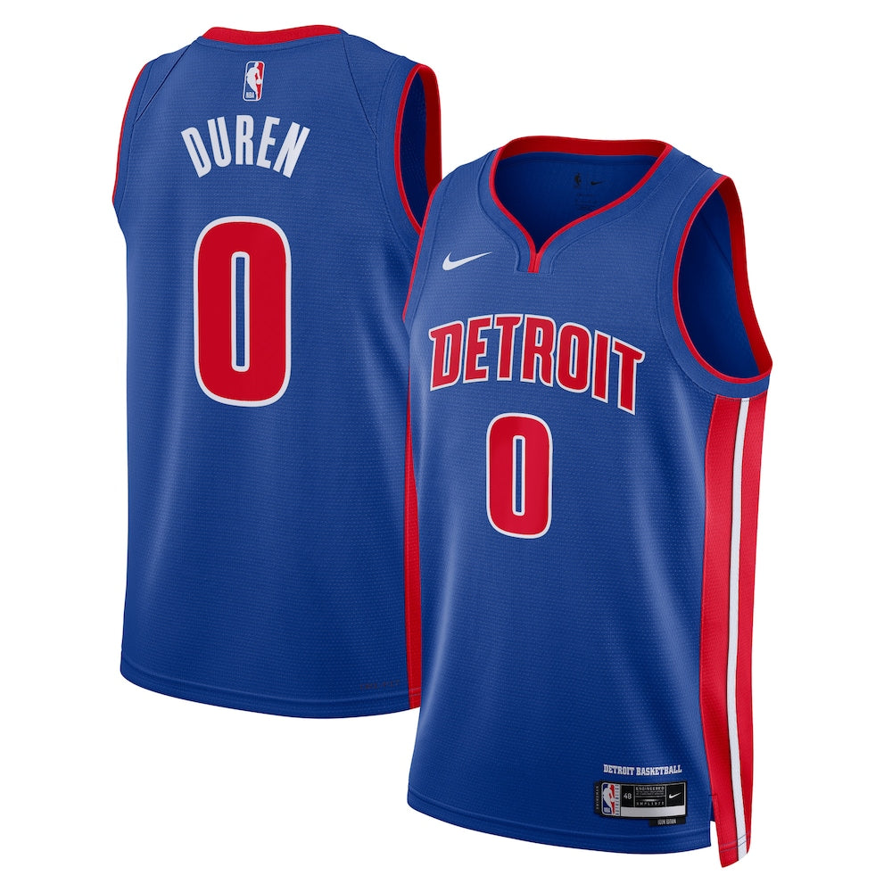 Detroit Pistons Icon Edition Swingman Jersey Blue Jalen Duren Unisex | Stitched Jersey RTJS 12010 product image 1, provided