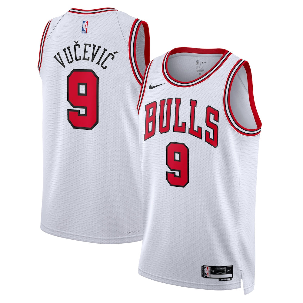 Chicago Bulls Association Edition Swingman Jersey White Nikola Vuevi Unisex | Stitched Jersey RTJS 11967 product image 1,