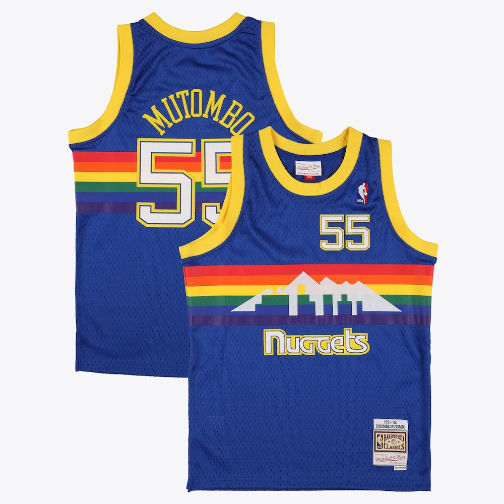 Denver Nuggets Road Swingman Jersey Dikembe Mutombo Mens | Stitched Jersey RTJS 11910 product image 1, provided for visual