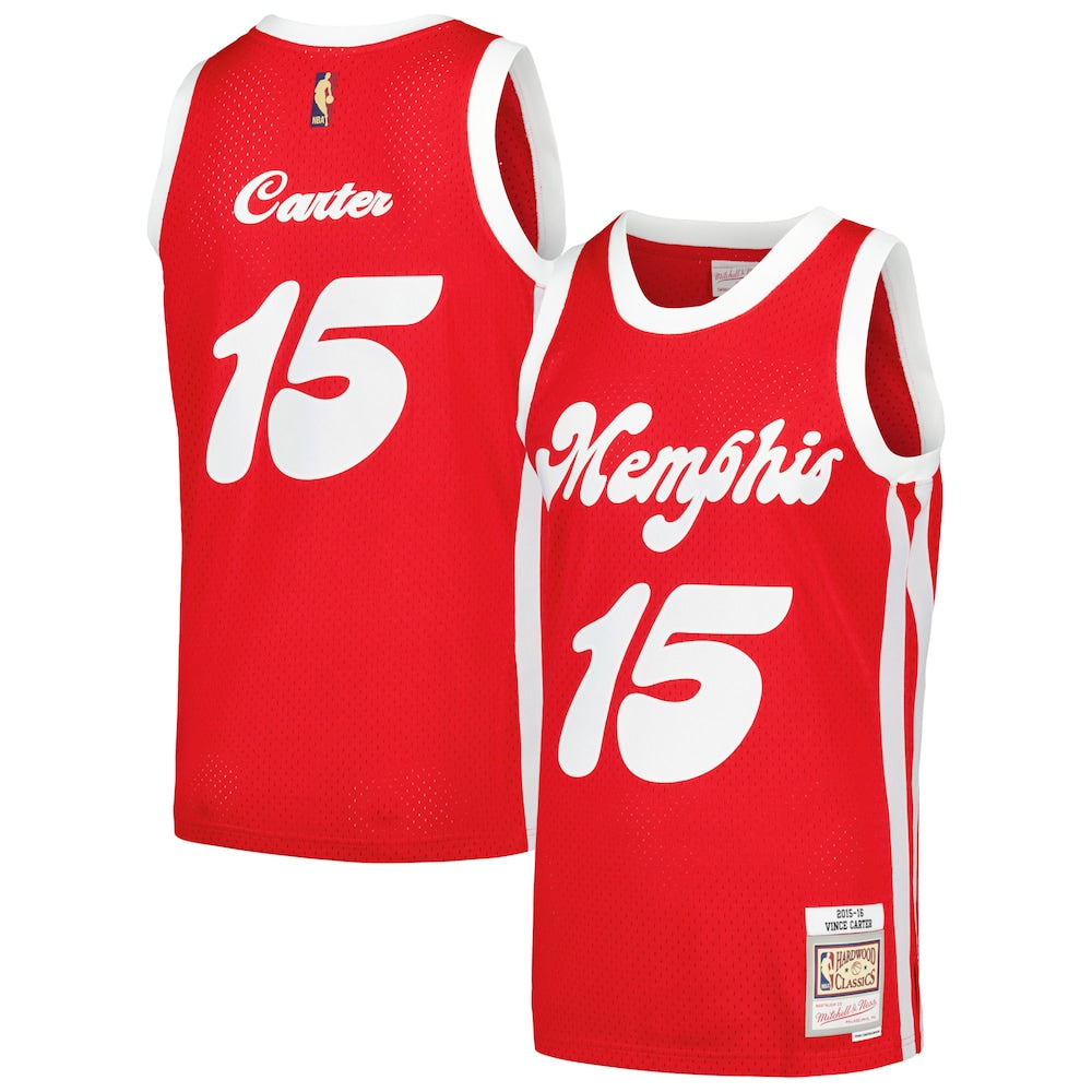 Vince Carter Red Memphis Grizzlies 201516 Hardwood Classics Swingman Jersey | Stitched Jersey RTJS 11812 product image 1,
