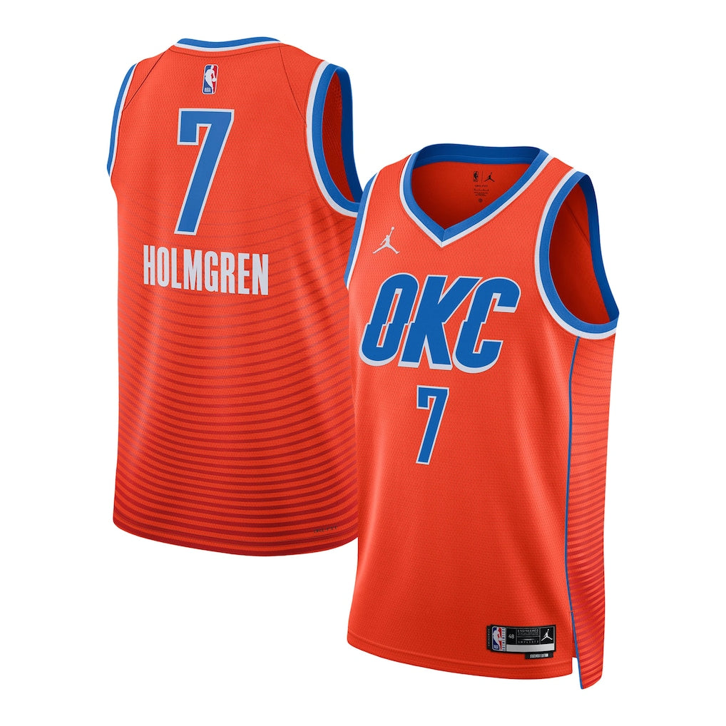 Chet Holmgren Oklahoma City Thunder Unisex Jersey - Statement Edition - Orange product image 1, provided for visual