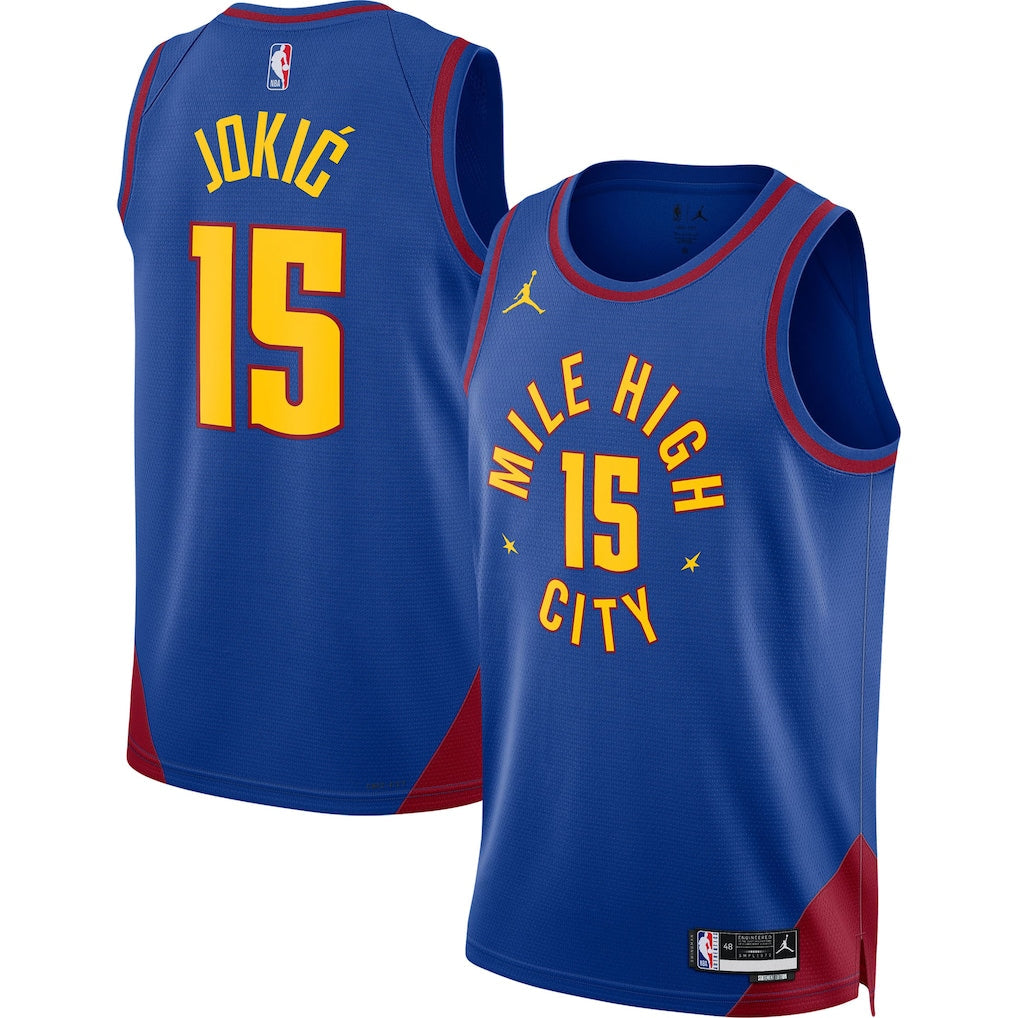 Nikola Jokic Denver Nuggets Unisex Jersey - Statement Edition - Blue product image 1, provided for visual reference and