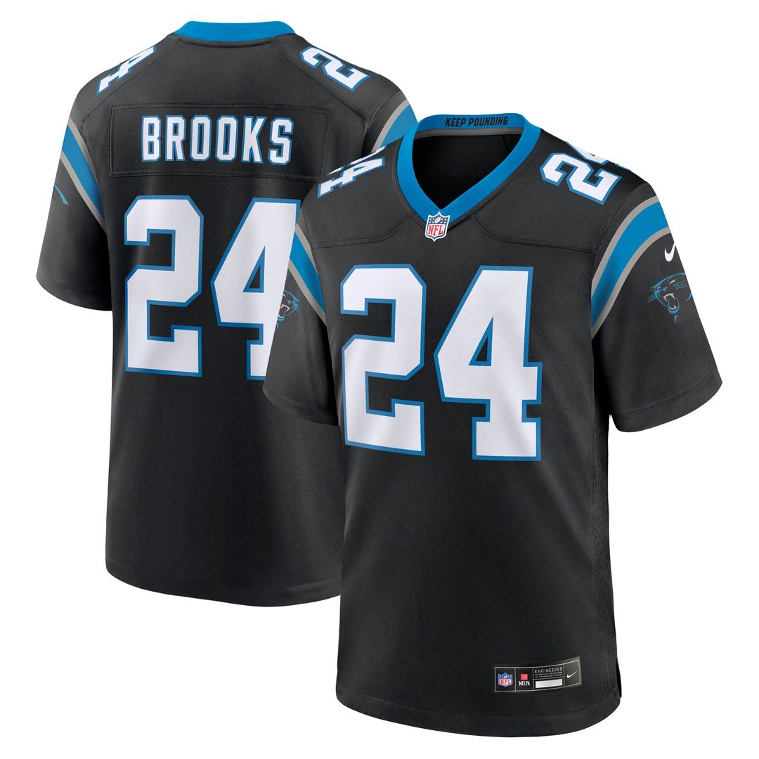 Carolina Panthers Jonathon Brooks Nike Black Game Jersey product image 1