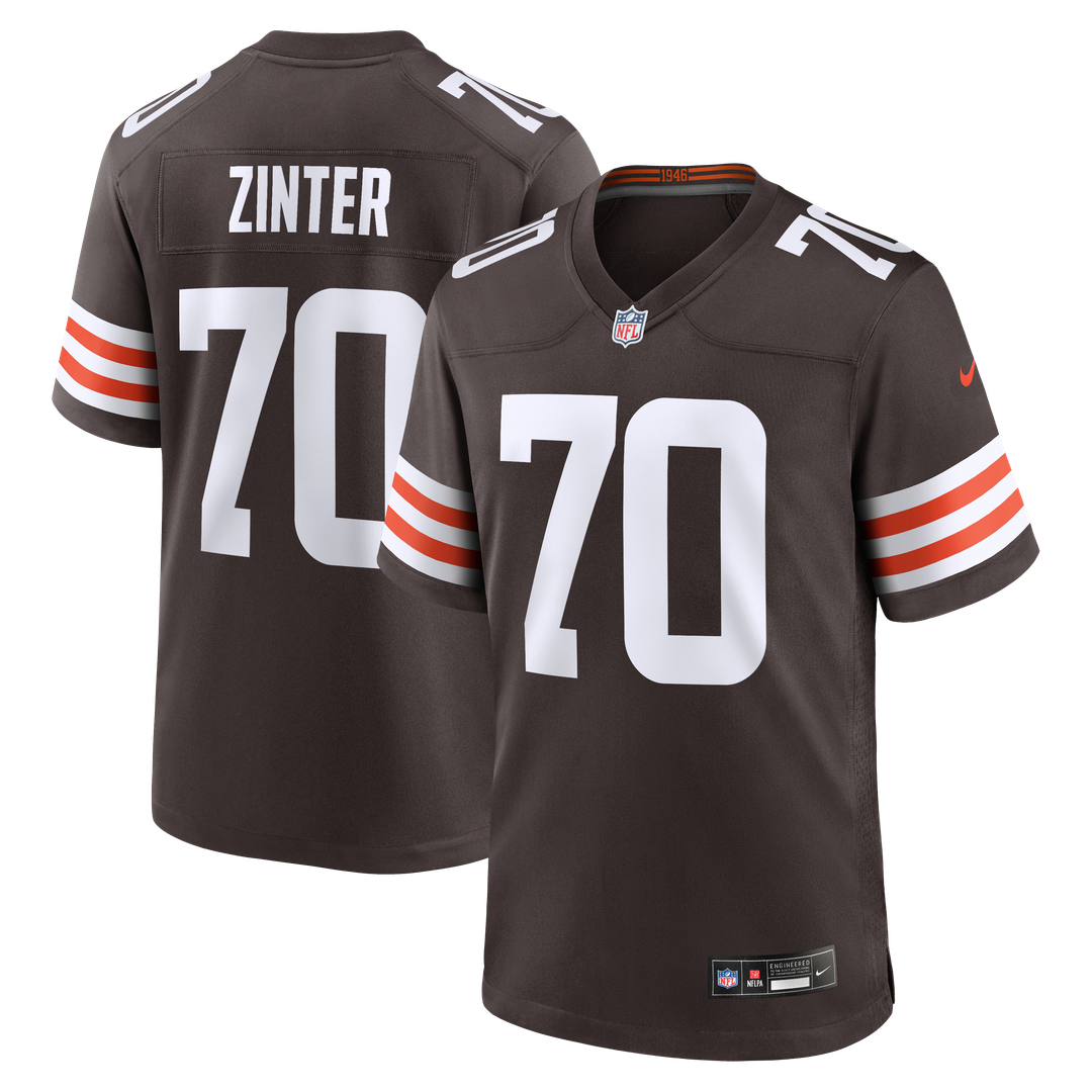Cleveland Browns Zak Zinter Nike Brown Game Jersey product image 1