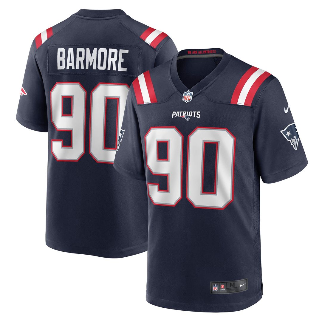 New England Patriots Christian Barmore Nike Navy Game Jersey product image 1