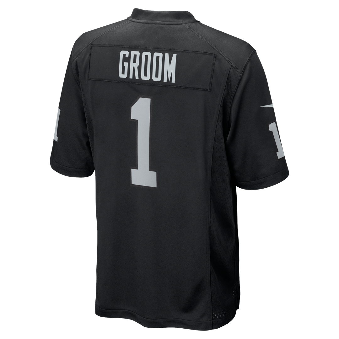 Las Vegas Raiders Number 1 Groom Nike Black Game Jersey product image 3