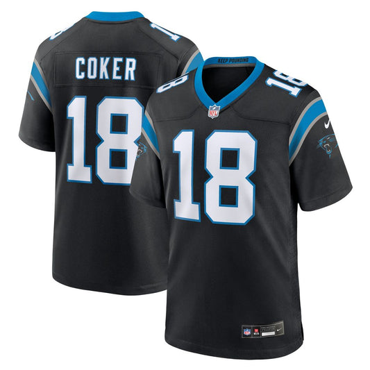 Carolina Panthers Jalen Coker Nike Black Game Jersey product image 1