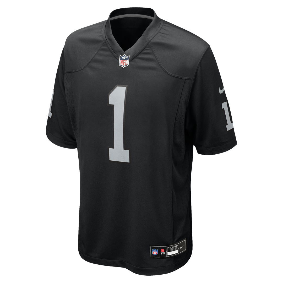 Las Vegas Raiders Number 1 Groom Nike Black Game Jersey product image 2