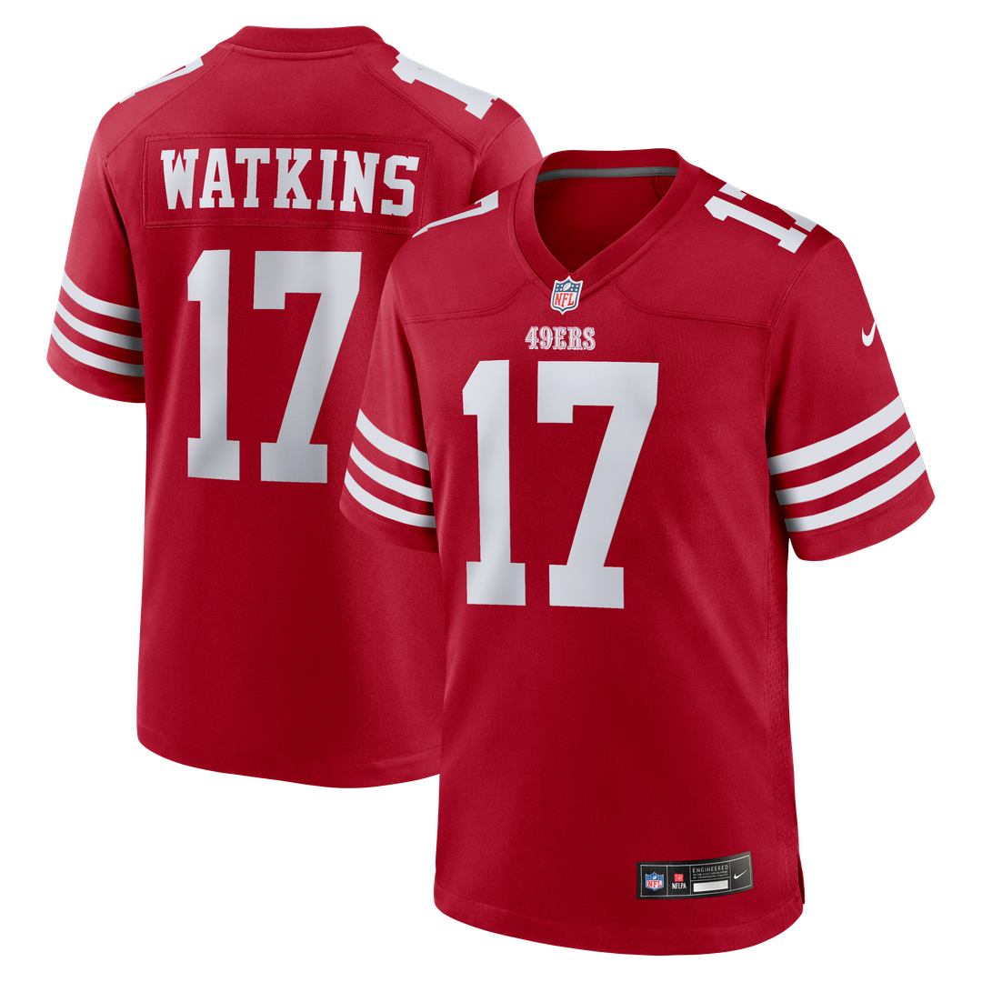 San Francisco 49ers Jordan Watkins Nike Scarlet Game Jersey product image 1