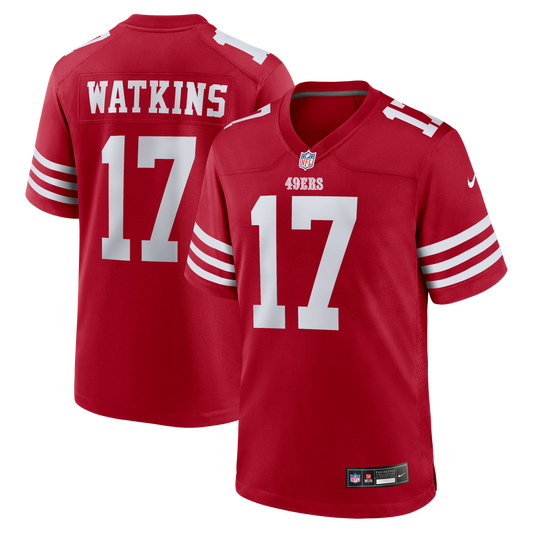 San Francisco 49ers Jordan Watkins Nike Scarlet Game Jersey product image 1