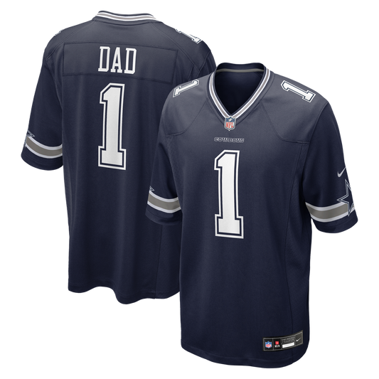 Dallas Cowboys Number 1 Dad Nike Navy Game Jersey product image 1