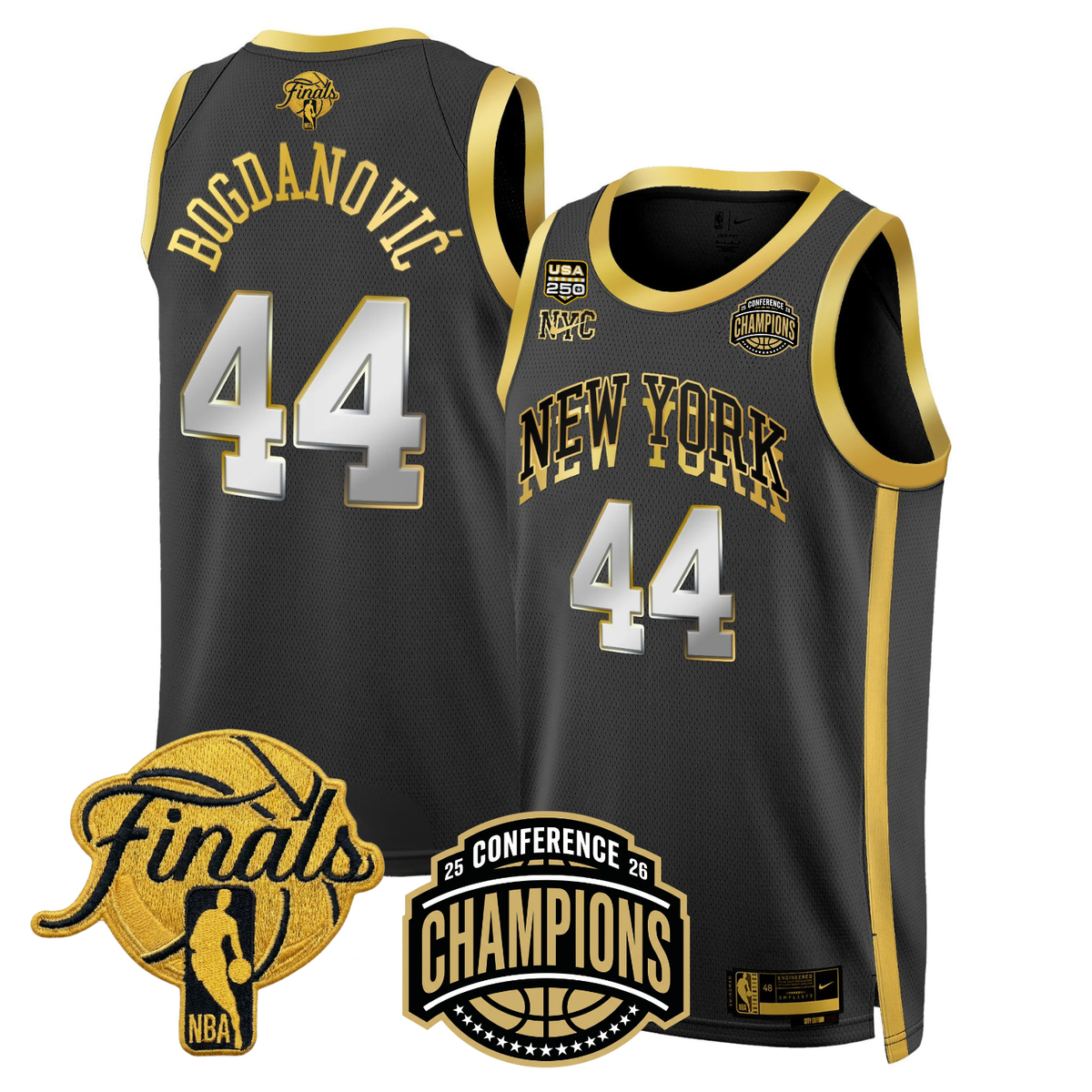 NYK 2026 Finals Limited Gold Jersey V2 - Stitched product image 10, provided for visual reference and product detail review