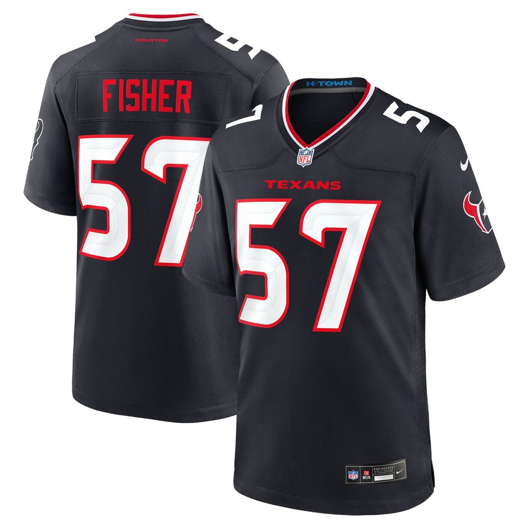 Houston Texans Blake Fisher Nike Navy Game Jersey product image 1