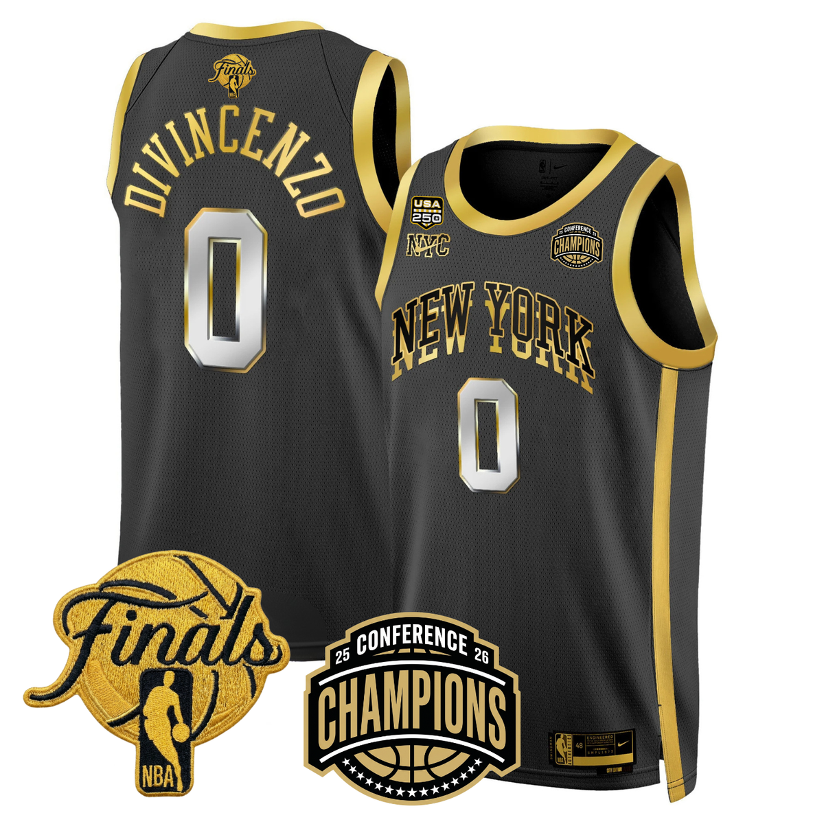 NYK 2026 Finals Limited Gold Jersey V2 - Stitched product image 12, provided for visual reference and product detail review