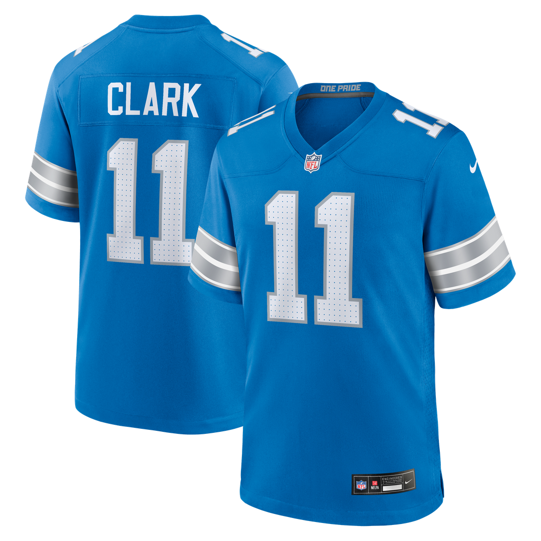 Detroit Lions Damone Clark Nike Blue Game Jersey product image 1