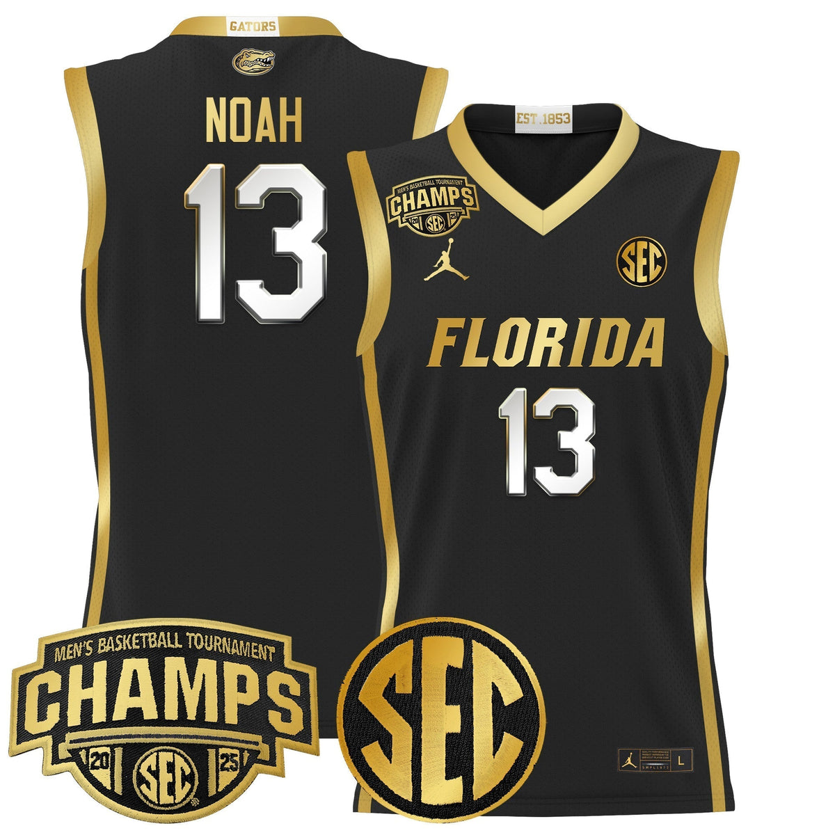 UF 2025 SEC Conference Tournament Champions Basketball Jersey - Stitched product image 27, provided for visual reference and