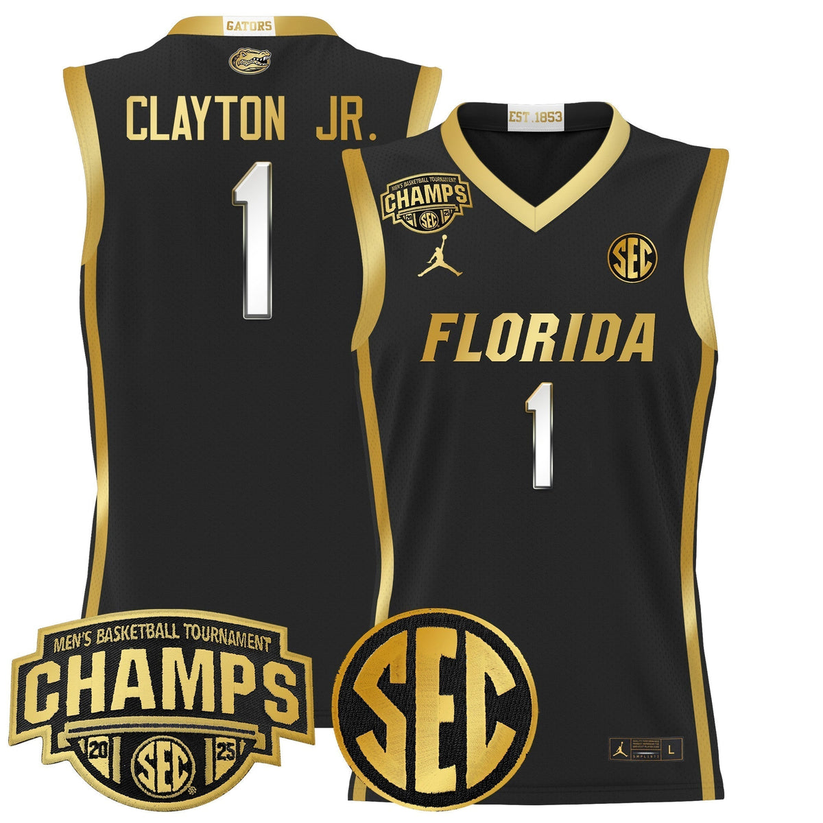 UF 2025 SEC Conference Tournament Champions Basketball Jersey - Stitched product image 22, provided for visual reference and