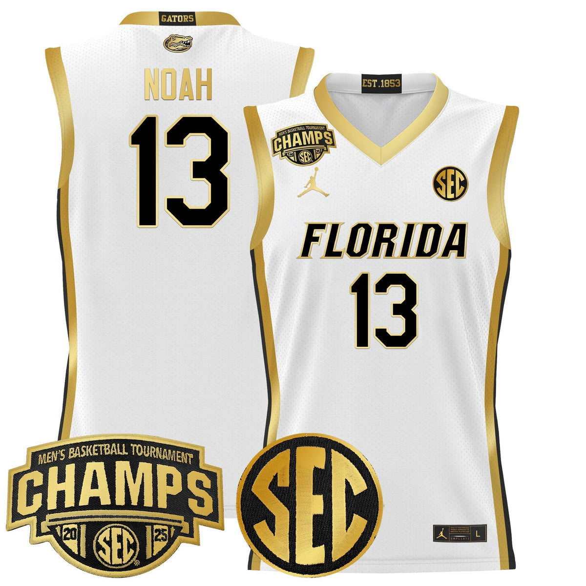 UF 2025 SEC Conference Tournament Champions Basketball Jersey - Stitched product image 34, provided for visual reference and