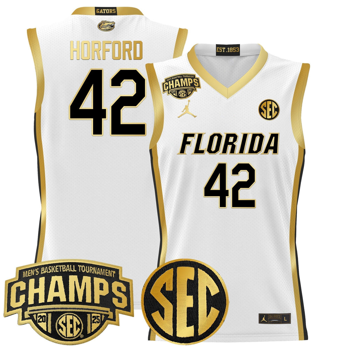 UF 2025 SEC Conference Tournament Champions Basketball Jersey - Stitched product image 33, provided for visual reference and