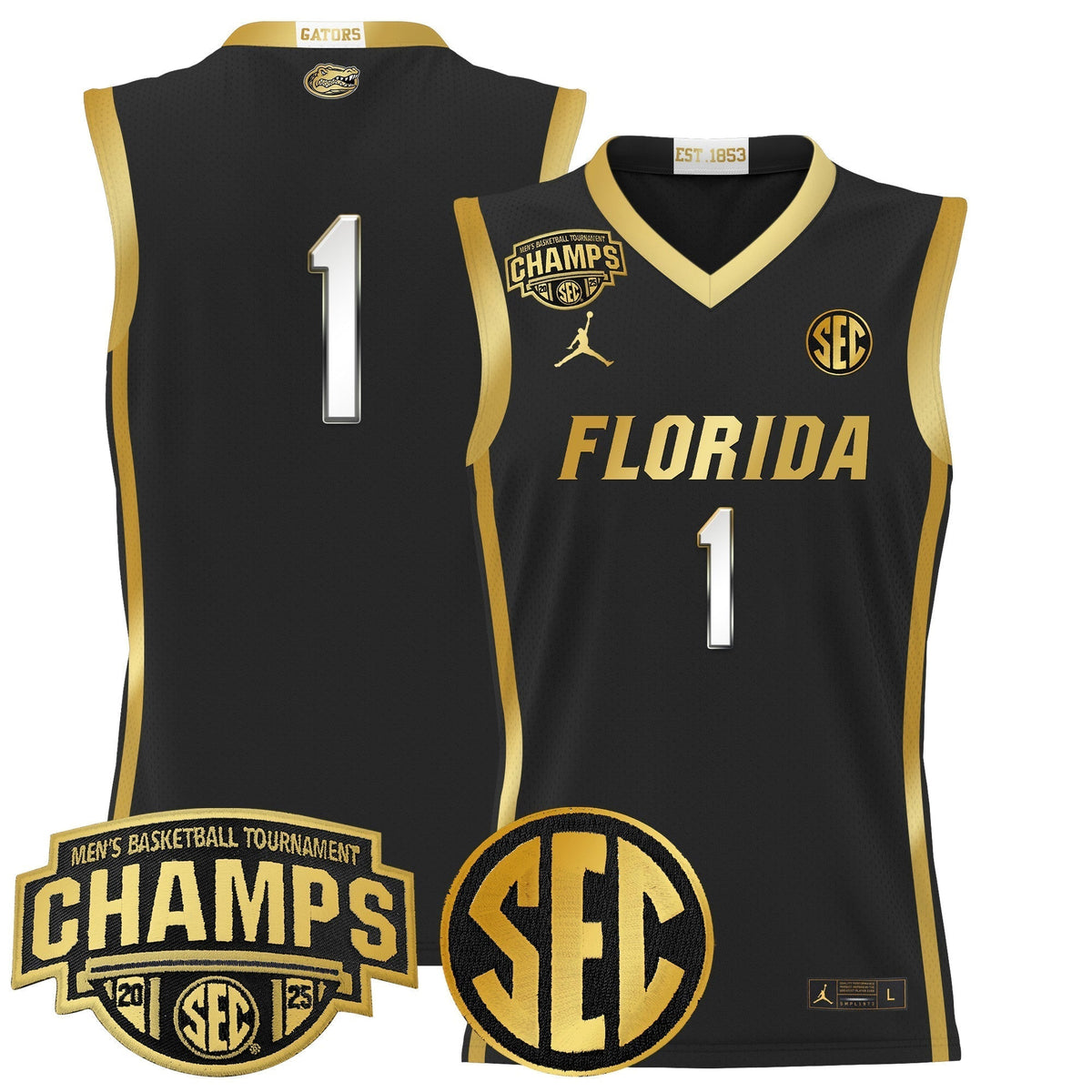 UF 2025 SEC Conference Tournament Champions Basketball Jersey - Stitched product image 28, provided for visual reference and