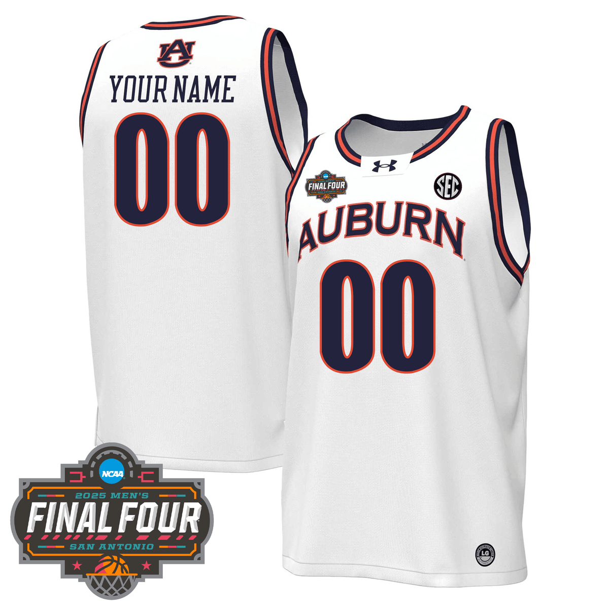 Custom AUB Basketball 24/25 Jersey - Final Four Patch product image 2, provided for visual reference and product detail