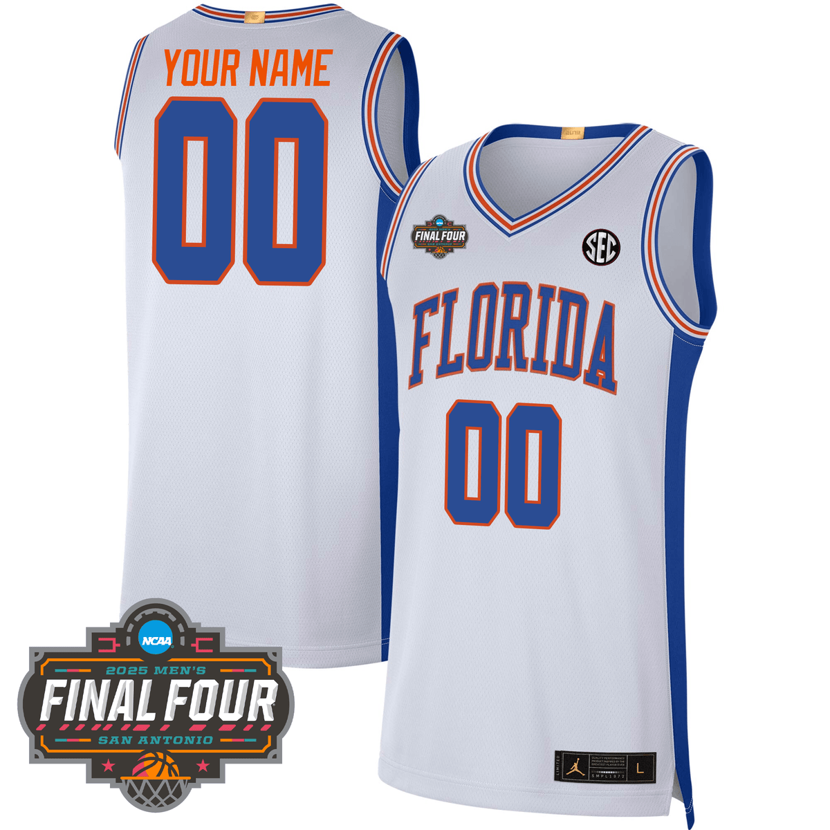 UF Basketball 24/25 Jersey - Final Four Patch product image 7, provided for visual reference and product detail review