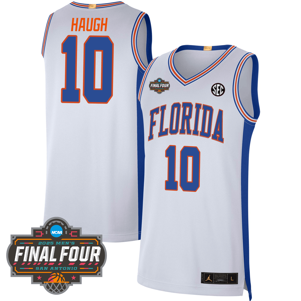 UF Basketball 24/25 Jersey - Final Four Patch product image 1, provided for visual reference and product detail review