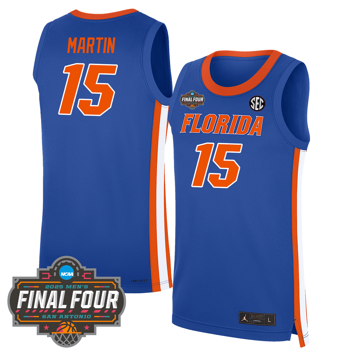 UF Basketball 24/25 Jersey - Final Four Patch product image 6, provided for visual reference and product detail review
