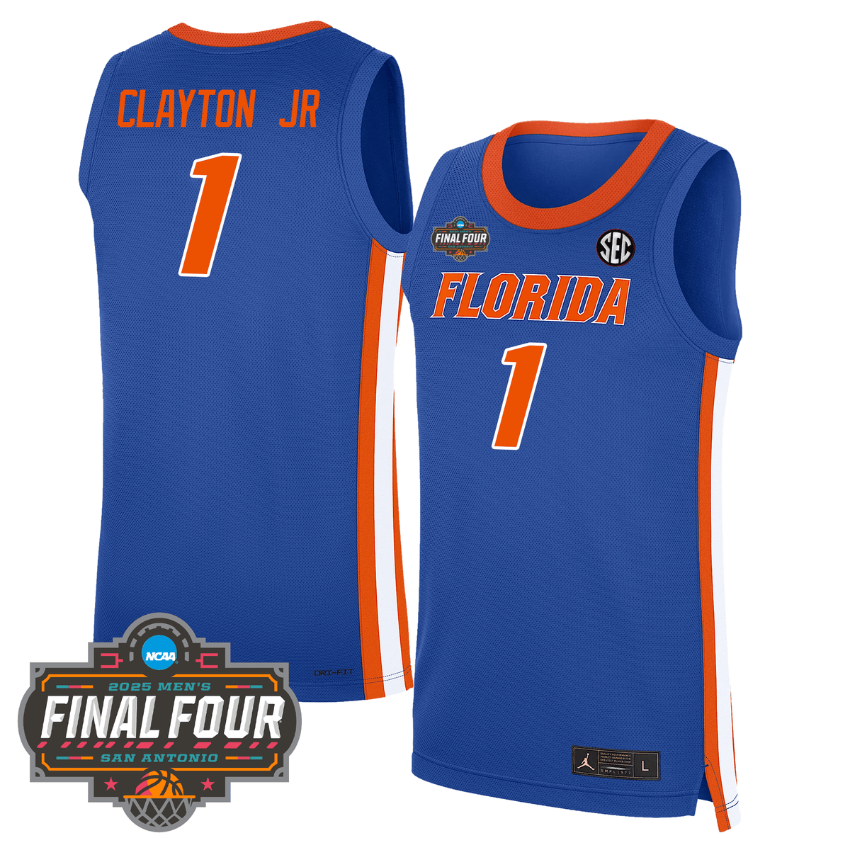 UF Basketball 24/25 Jersey - Final Four Patch product image 8, provided for visual reference and product detail review