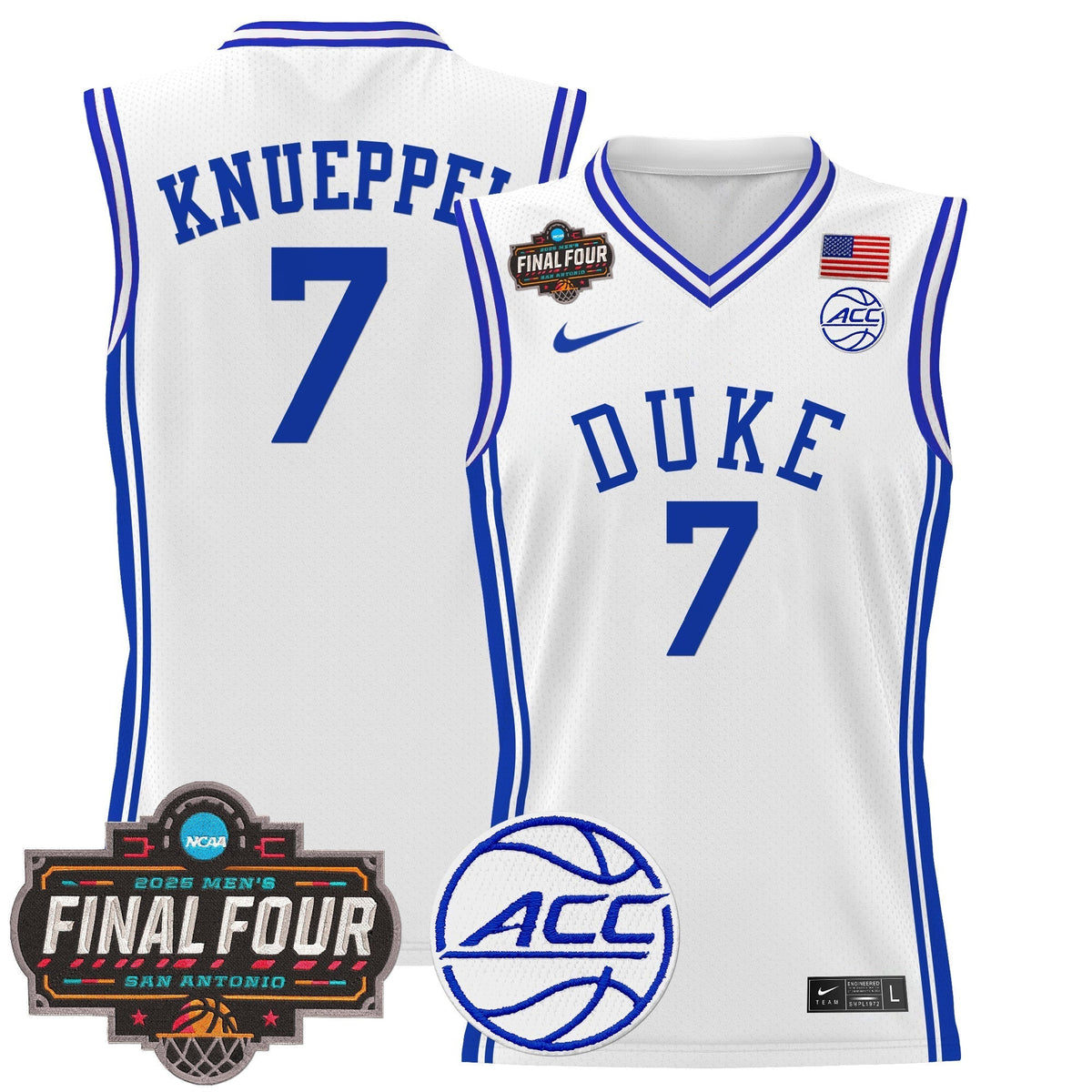 DUKE 2025 Final Four Patch Basketball Jersey - Stitched product image 14, provided for visual reference and product detail