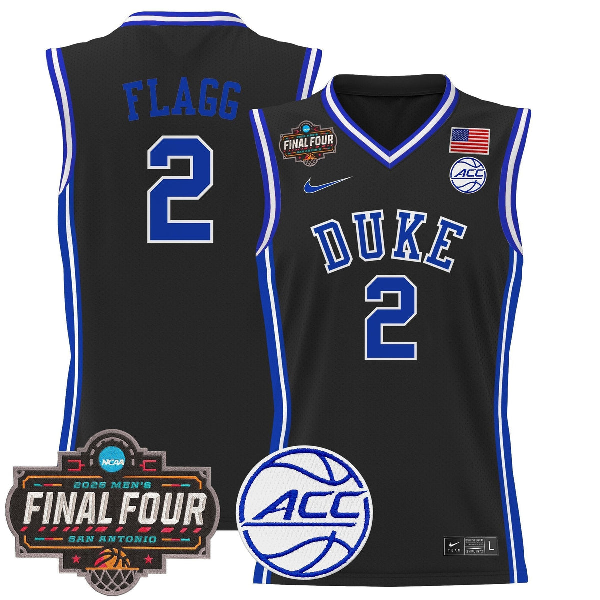 DUKE 2025 Final Four Patch Basketball Jersey - Stitched product image 1, provided for visual reference and product detail