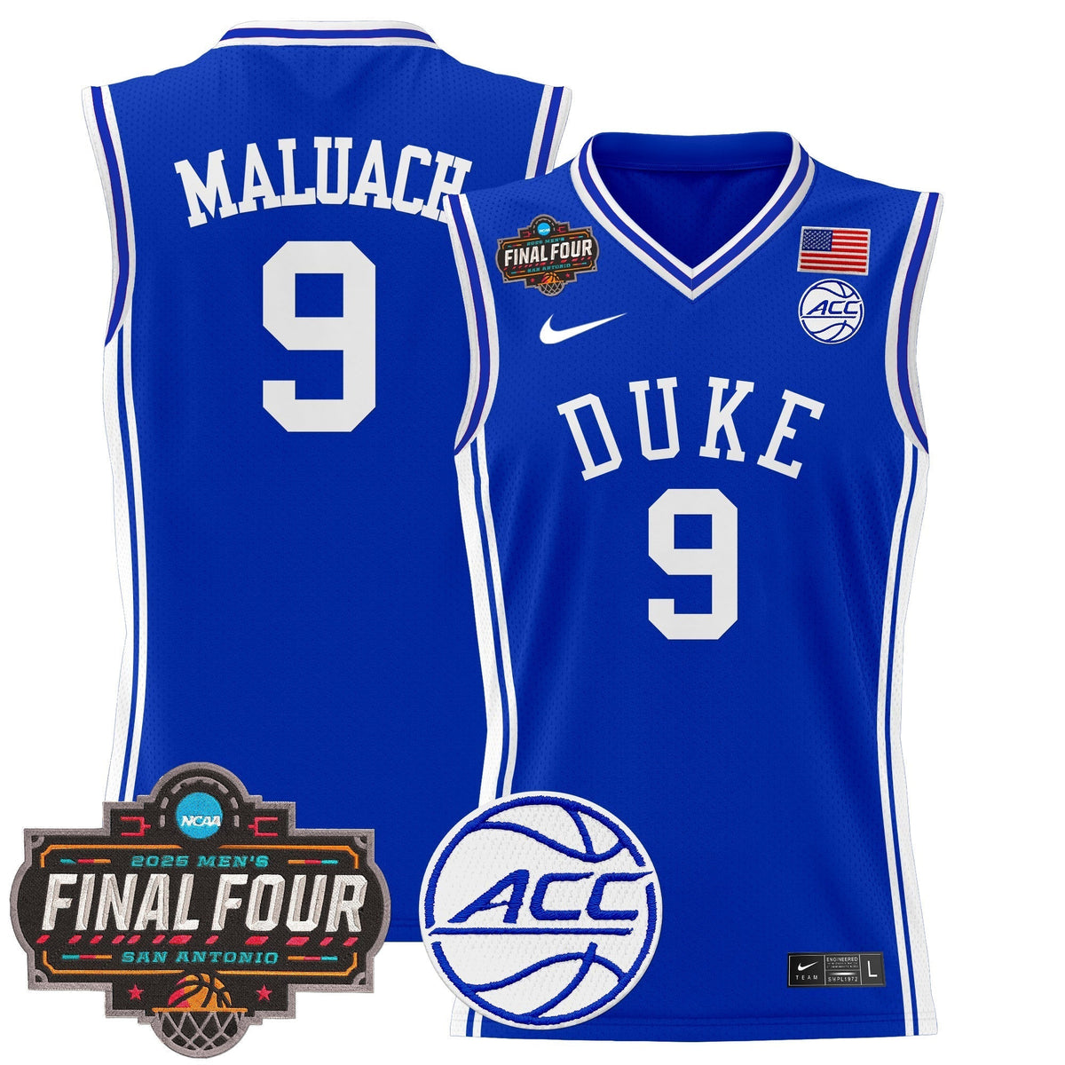DUKE 2025 Final Four Patch Basketball Jersey - Stitched product image 4, provided for visual reference and product detail